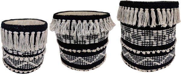 Macrame Fringe Rnd Basket