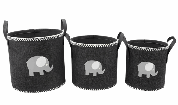 Gry Elephant Rnd Felt Basket