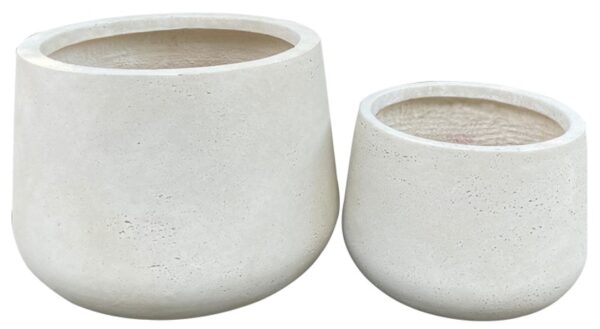 Fiber Clay Pot Set of 2