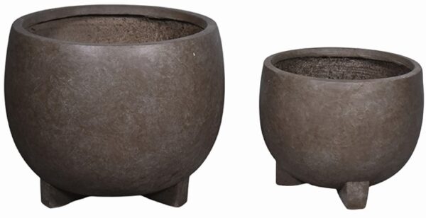 Fiber Clay Pot With Led