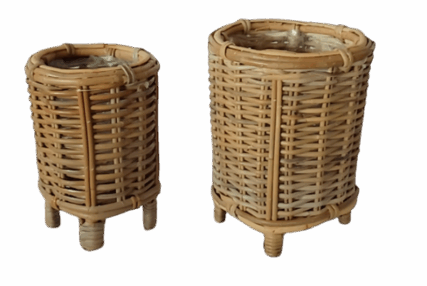 Planter Baskets With Stand S/2